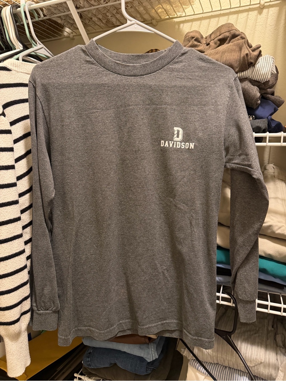 Davidson Gray Long Sleeve Tee